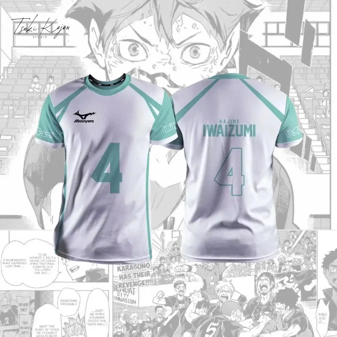 Anime Haikyuu Cosplay Costume Aoba Johsai High School Uniform Toru Oikawa Hajime Iwaizumi Seijoh Volleyball Jersey Sport T-Shirt