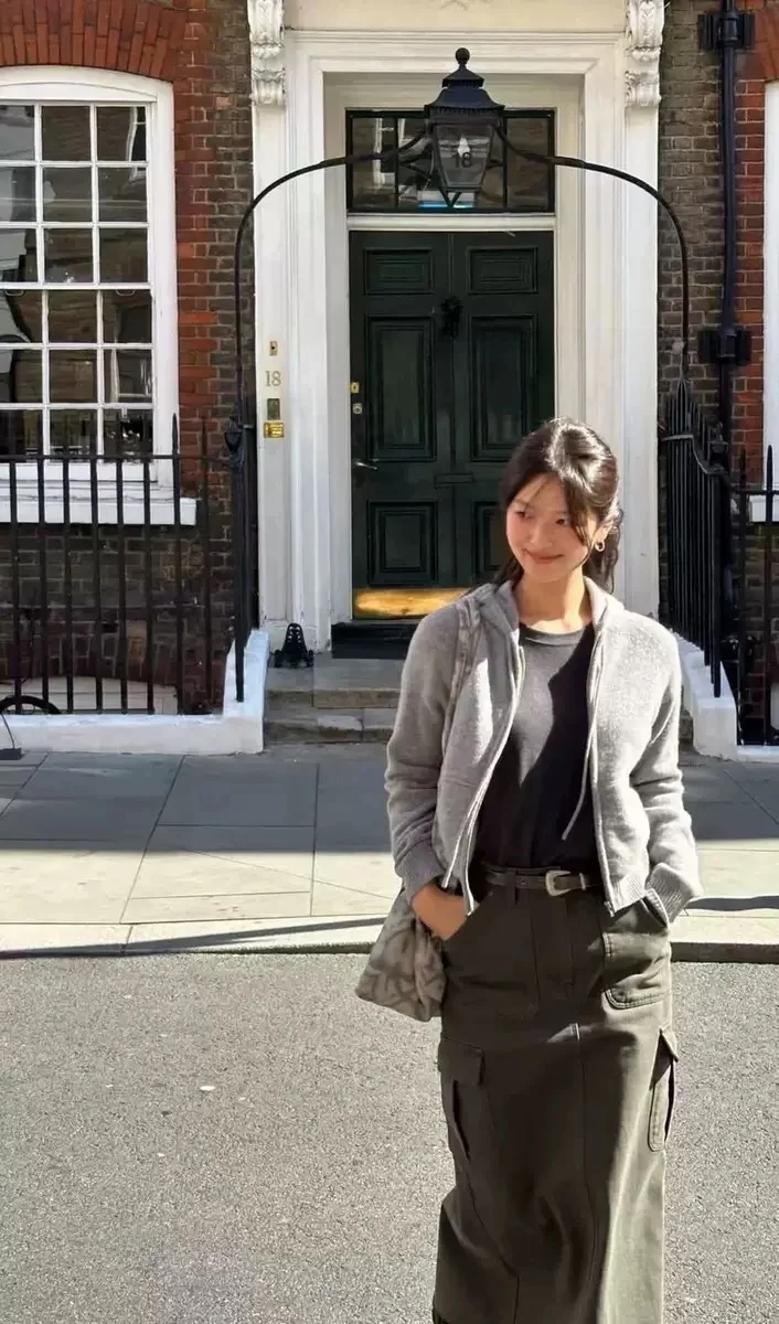 تنورة طويلة على شكل حرف a عالية الخصر مع كيتات للنساء ملابس عمل قطنية متعددة الاستخدامات مناسبة للتنقل تنورة للجسم Sle Ci Walk f #2