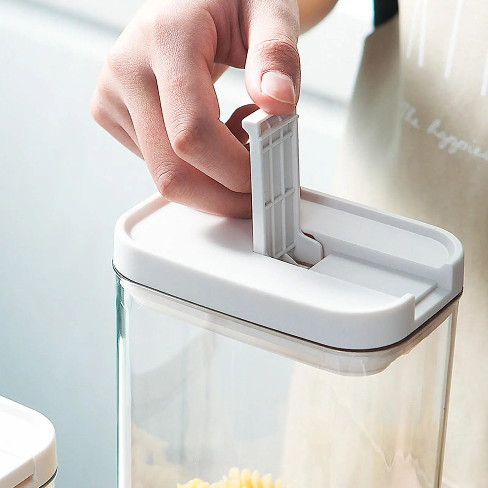 Food Storage Jar Gadget Cabinet Storage Tin Coffee Bean Reusable 1800 ml Clear Drawer Seasoning Container Kitchen Tool Organizer