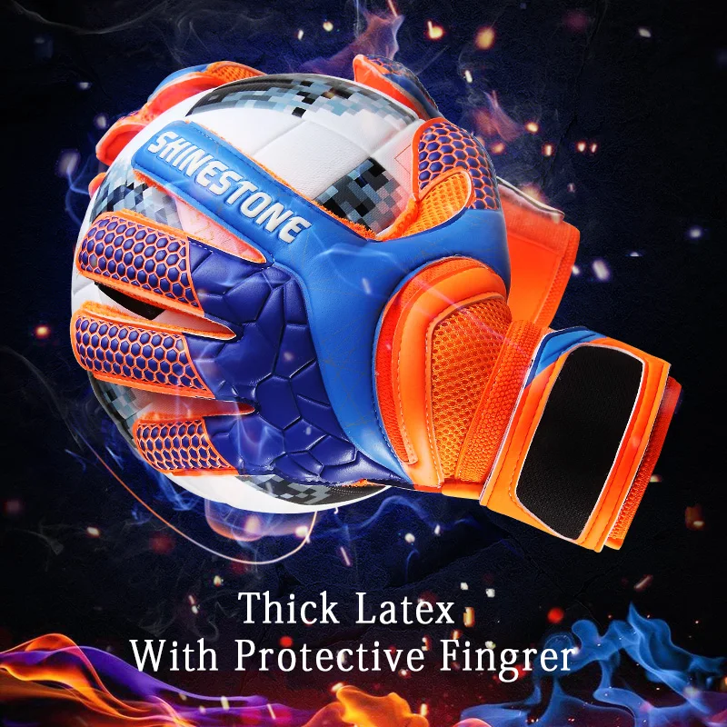 

Men Kids Size Latex Professional Soccer Goalkeeper Gloves Strong Finger Protection Football Match Gloves