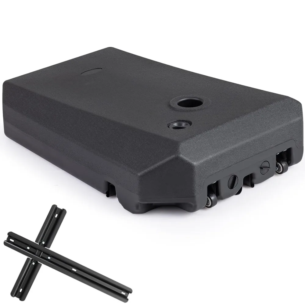 

Fillable Cantilever Umbrella Base, 250 Lbs Heavy-Duty Offset Patio Umbrella Stand with Wheels, Sand & Water Filled, Customized