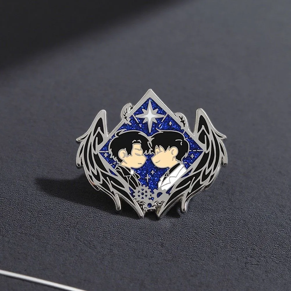 

Из перспективы всеразных читателей, брошь для косплея, персонаж мультфильма, только ребенка золото, эмалевый значок, уникальный аксессуар.