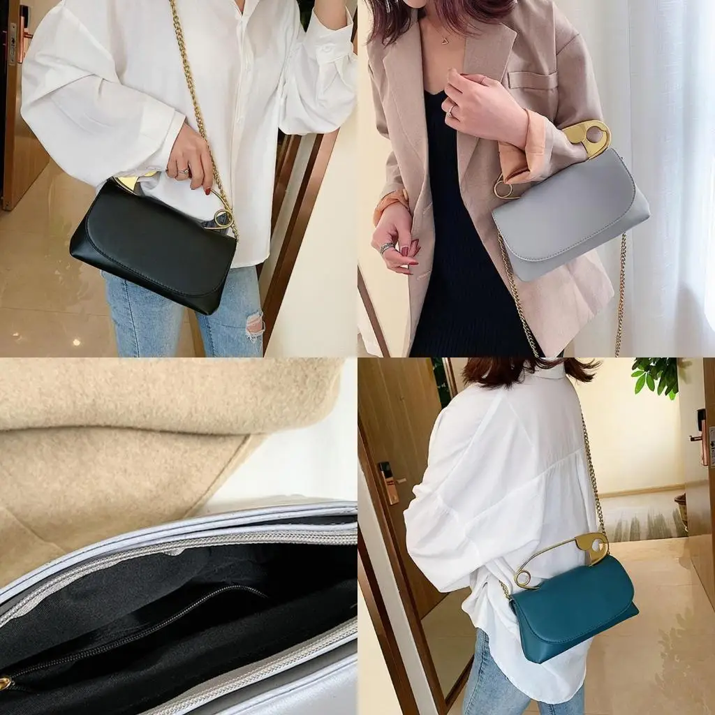 

D46D Chain Crossbody Purse for Women Shoulder Handbag Chain Shoulder Bag
