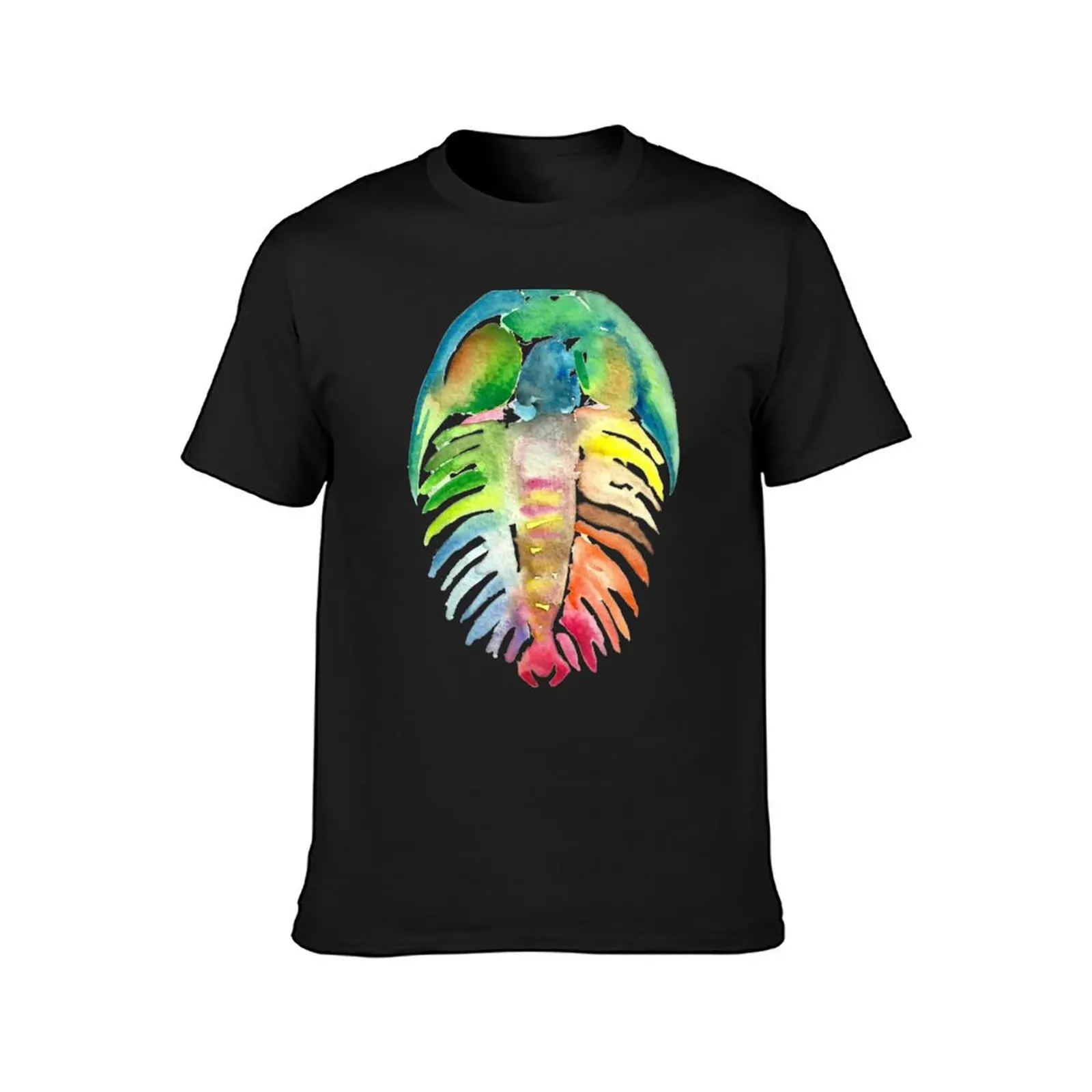 Watercolor Fossil Trilobite in Rainbow T-Shirt sports fans new edition fruit of the loom mens t shirts