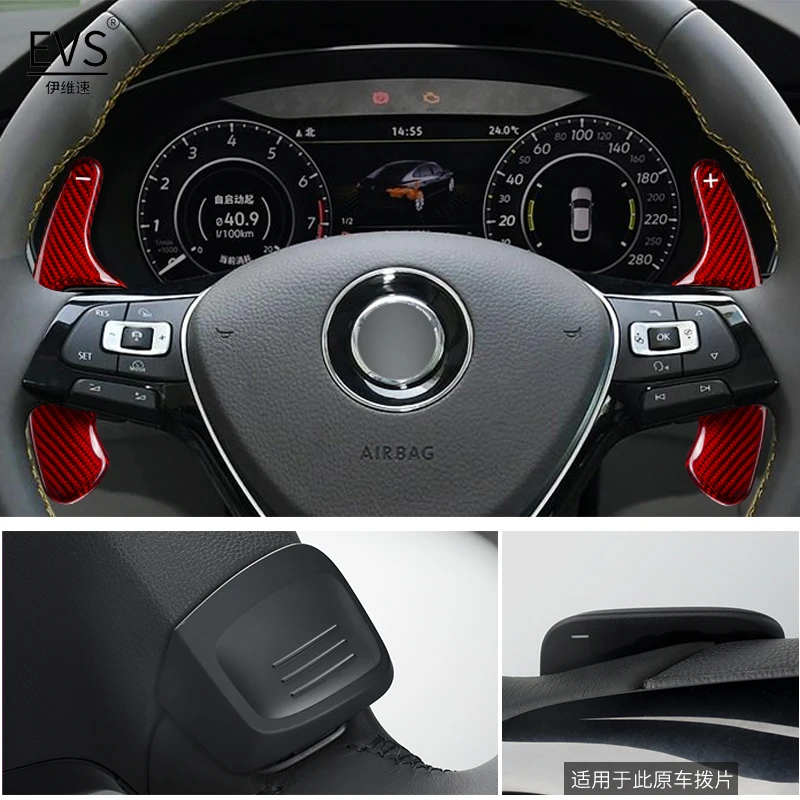 Carbon Fiber Steering Wheel Paddle Shift Compatible with Volkswagen Golf 8 MK8 R GTI R Line  Car Accessories