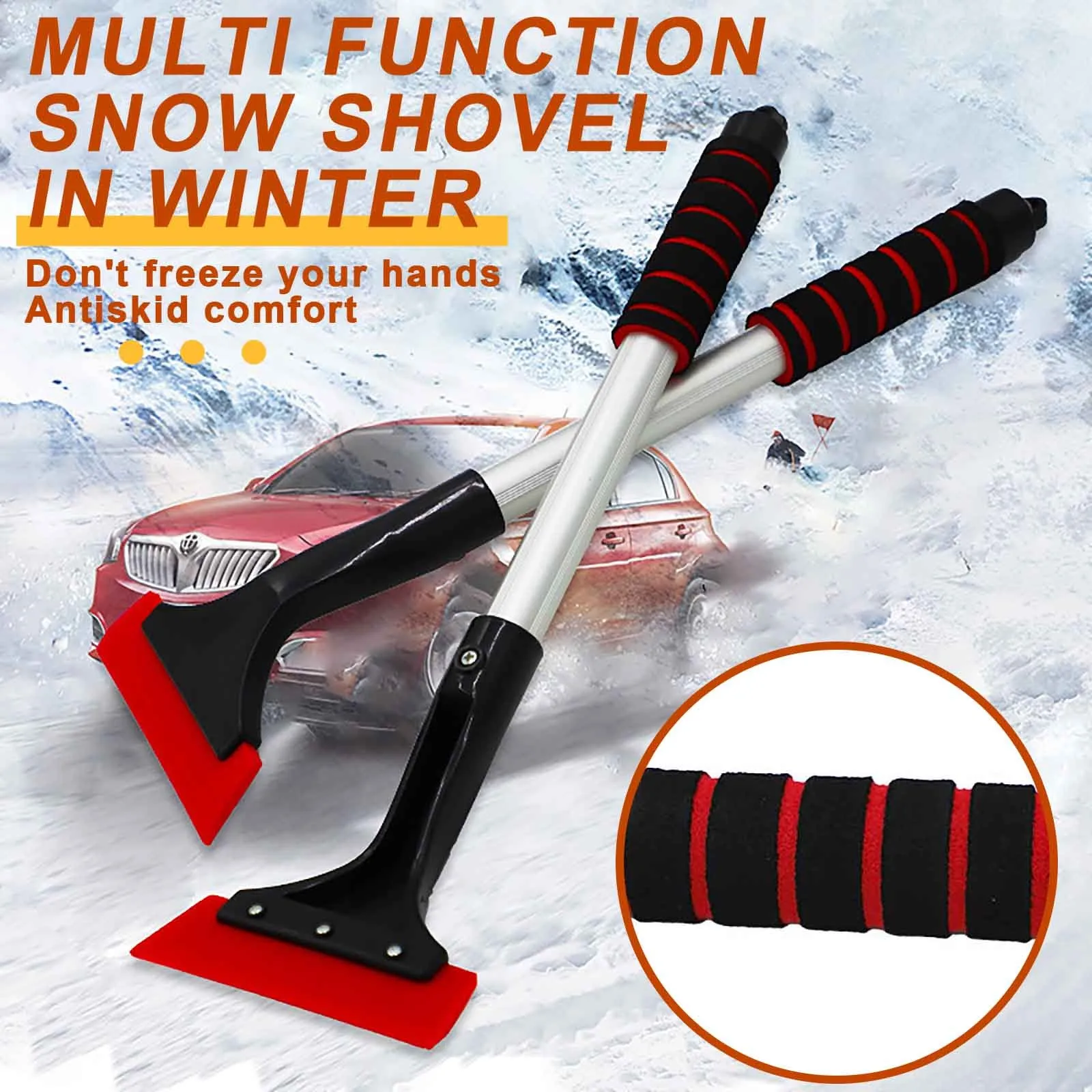 Multifunctional Vehicle Snow Sweeper Deicing Brush Winter Snow Removal Tool