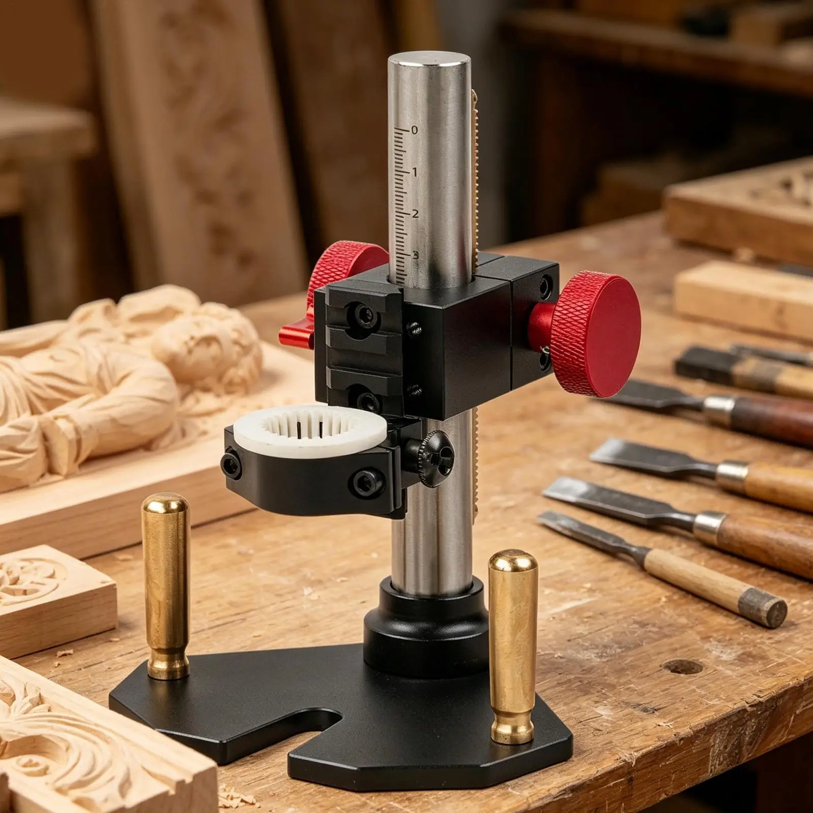Drill Press Stand Adjustable Easy Portable Universal Rack Rotary Tool Guide For Hand Wood Carving Drilling Cutting Tabletop