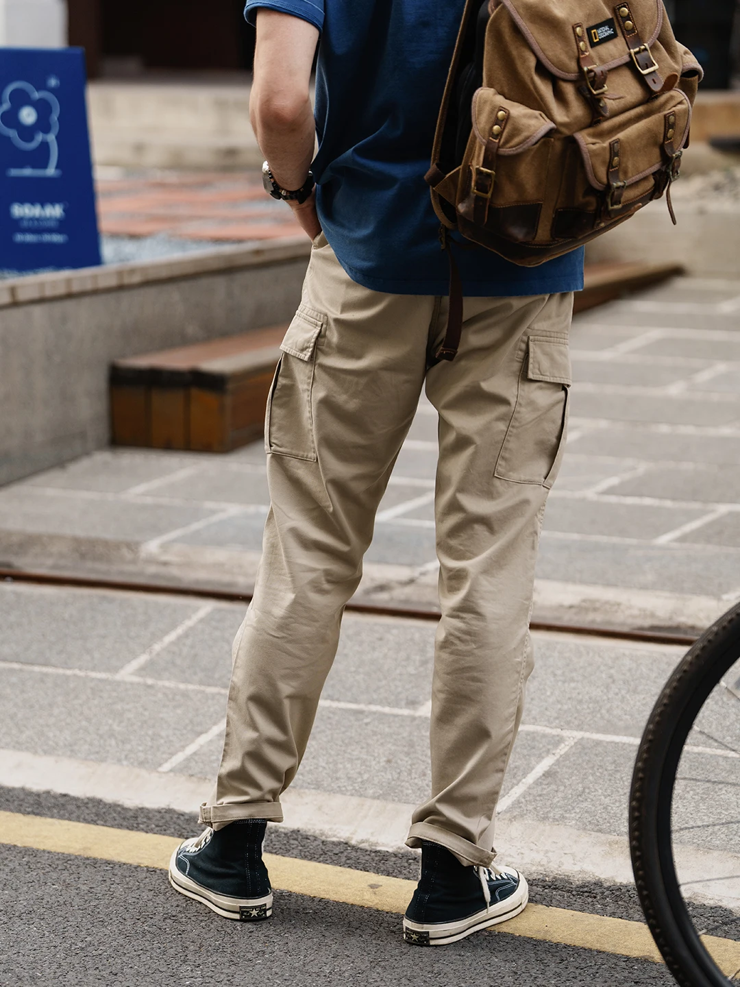 SIMWOOD 2023 Summer New Regular Straight Cargo Pants Men Tactical Hiking Multi Pockets Outdoor Elastic Waist Trousers