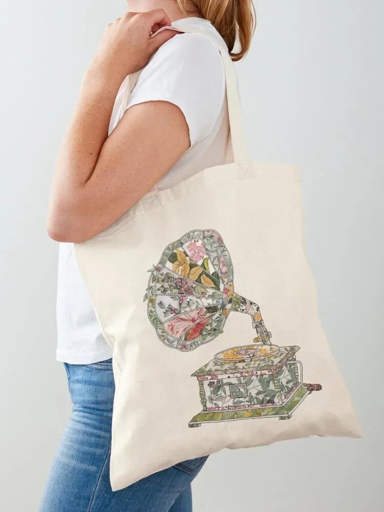 Seeing Sound Vintage Botanical - on white Tote Bag cute tote bag bags luxury women sac pour femme Tote Bag