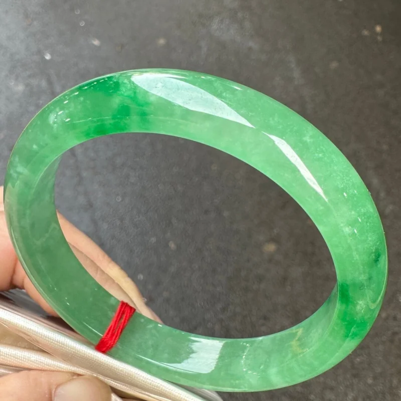 Certified Natural Perfect High Ice AA Burmese Jade jadeite Bracelets bangle 56MM