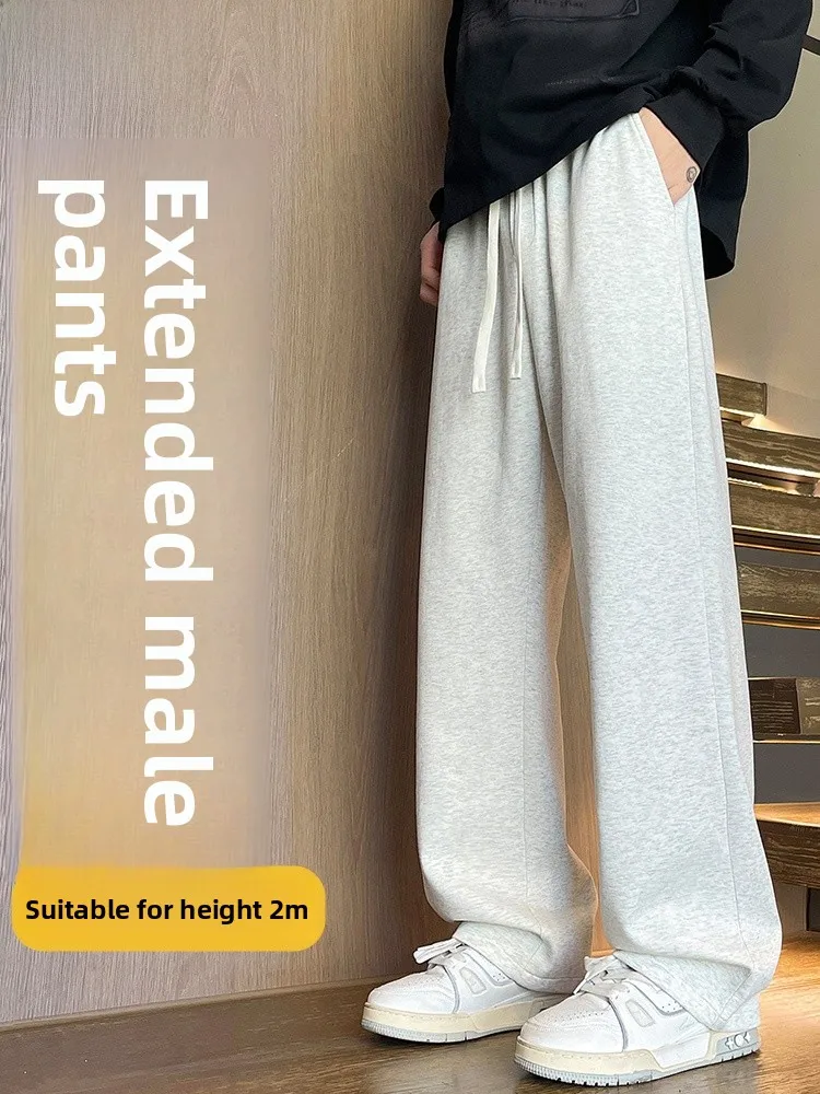 

Удлиненные спортивные брюки для мужчин, повседневные свободные прямые штаны, спортивные штаны для весны и осени, для подростков и молодежи