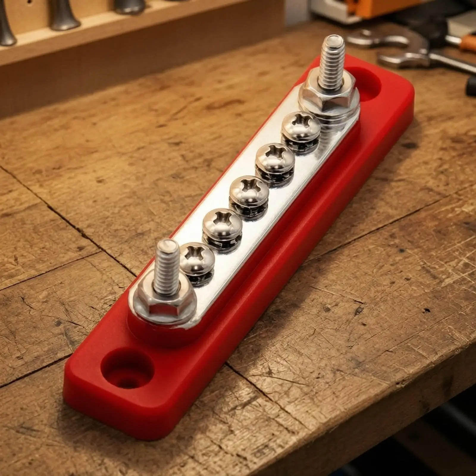 Copper Busbar Terminal Distribution Block 12V DC 300V AC Screw Terminal for Vehicle Wiring