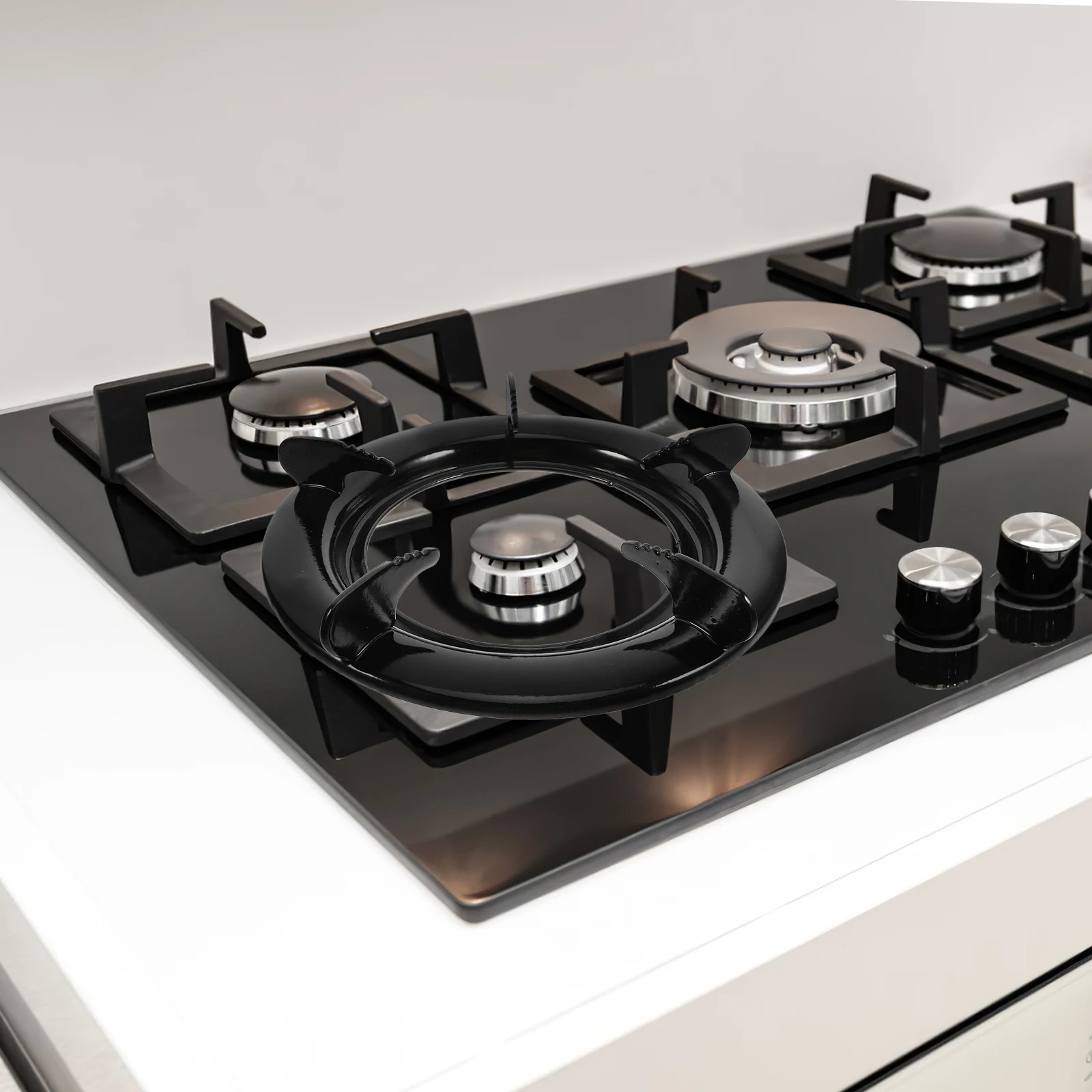 

2pcs Fire Gather Rack Iron Bracket Kitchen Accessory Sturdy Durable Thermal Insulation Cook Efficient Save Gas Energy Stable