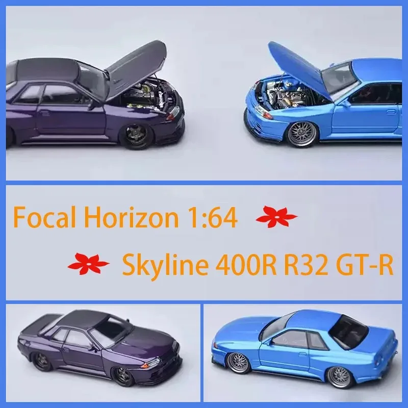 Focal Horizon 1:64 Scale Skyline 400R R32 GT-R Alloy Car Model Static Collection Decorated Holiday Gifts Toys