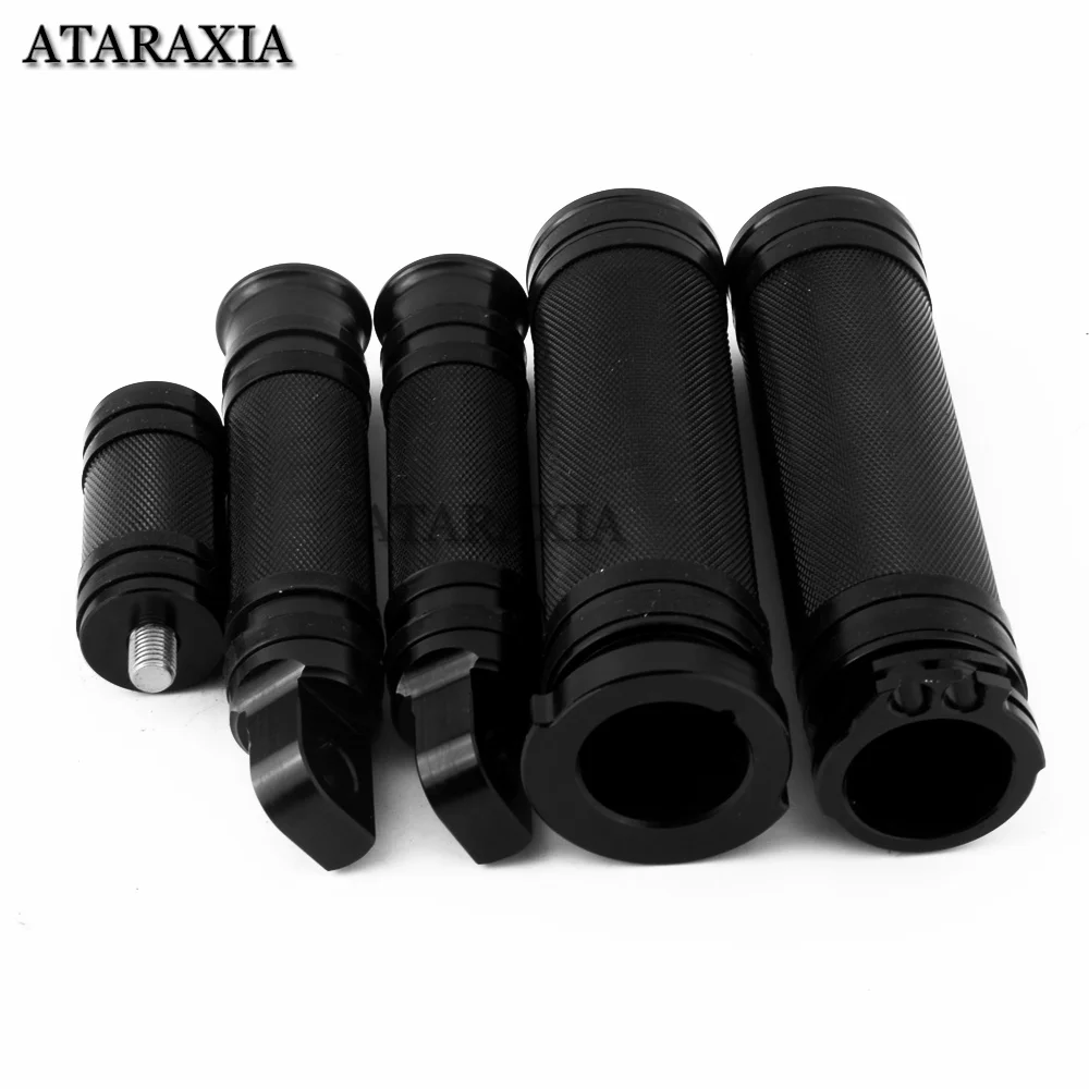 Motorcycle 1\'\' CNC Handle Grip 25mm Handlebar Grips+Foot Peg+Shifter Pegs For Harley Sportster Touring Dyna Softail Bobber VRSC