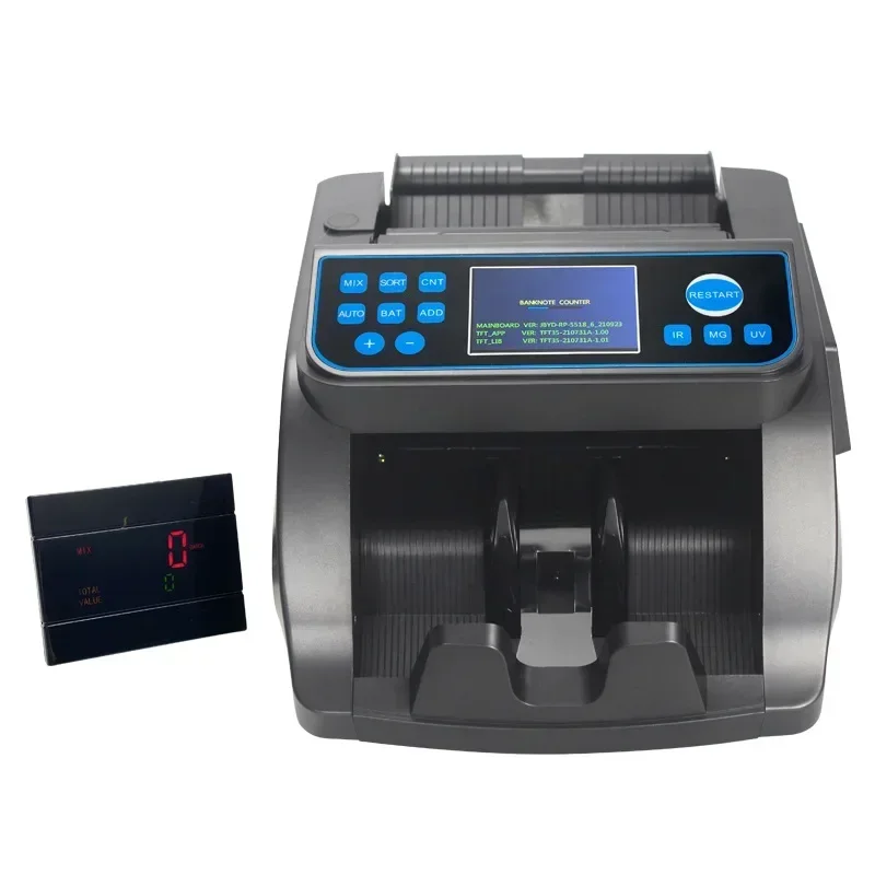 6000D EUR Mix Value Money Cash Counter Fake Bill Detector Banknote Fast Counting Speed Portle Detecting Machines
