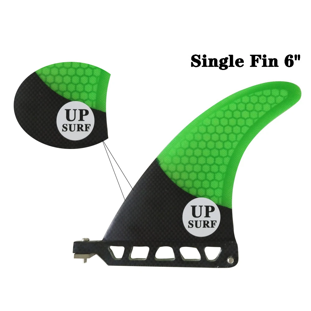 

Surfboard Single Fin central fin Fibreglass 6 inch Green/Red/Blue/White Color Fins SUP Board High Quality Fins Ocean Sports