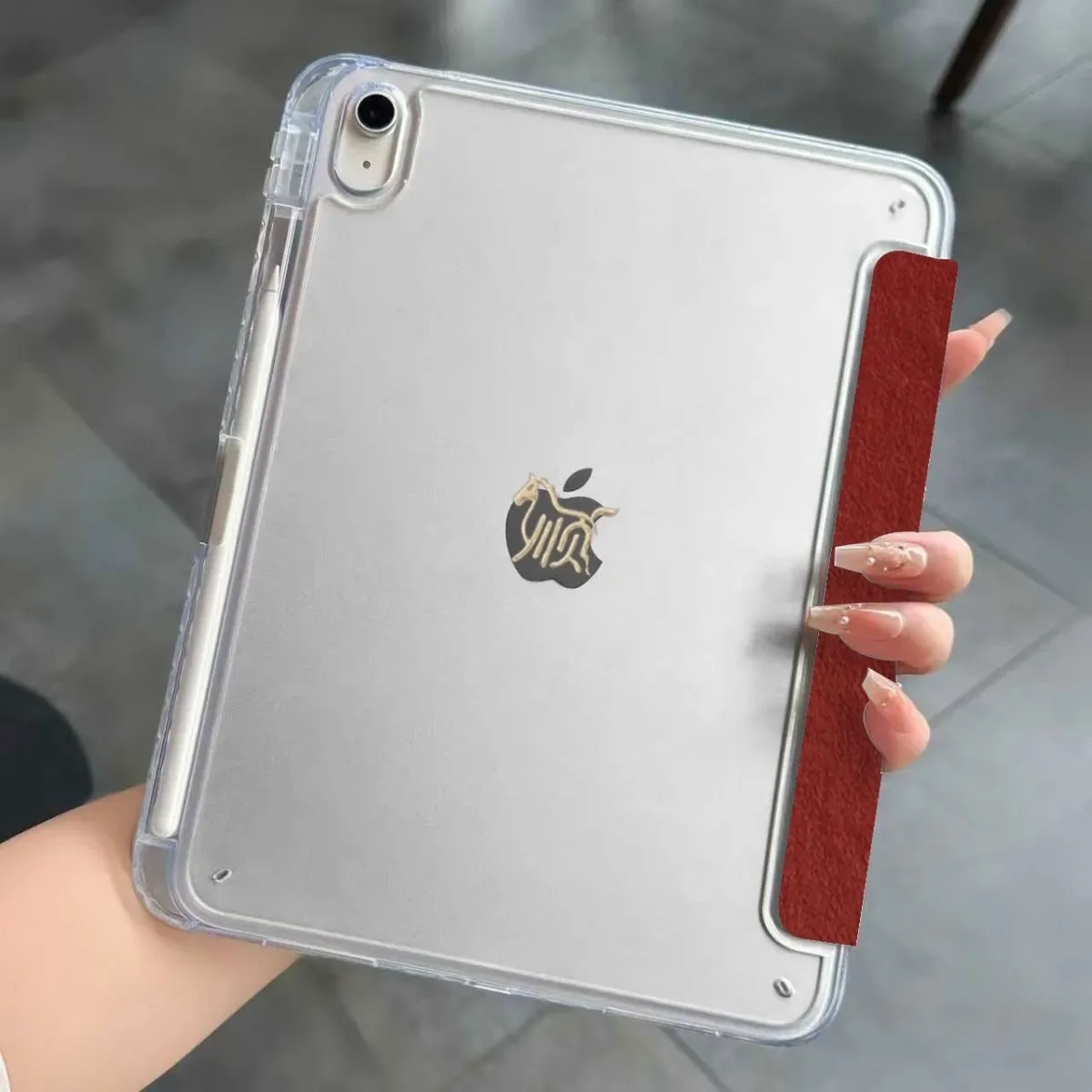 Chinese Red Horse Tablet Case For iPad Pro 11 12.9 13 8.3 M2 M4 M5 9.7 10.2 5/6th 7/8/9 10th 11th Mini 6 7 Air 4 5 6 Stand Cover
