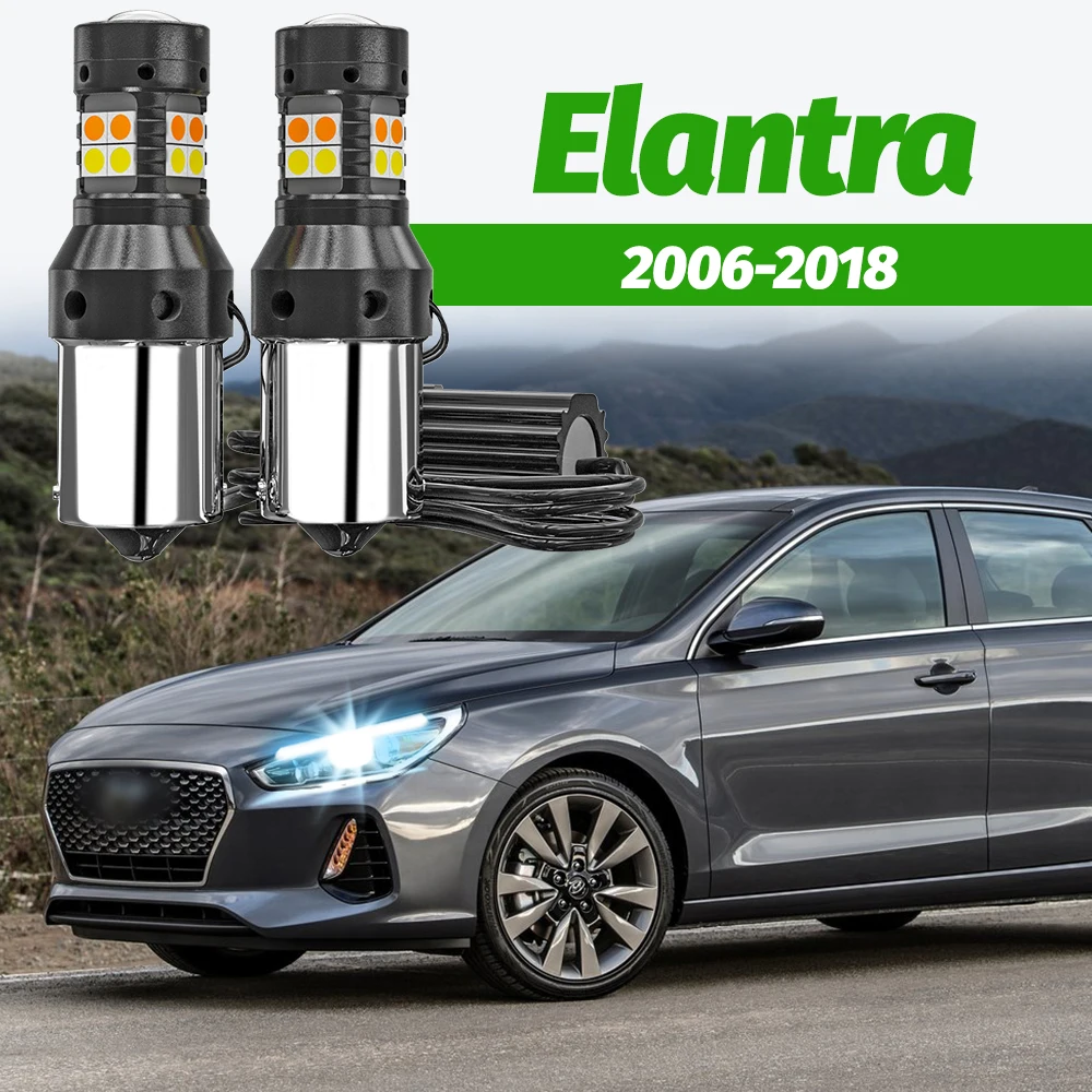 

2pcs Dual Mode Turn Signal+Daytime Running Light Accessories LED DRL For Hyundai Elantra 2006-2018 2008 2013 2014 2015 2016 2017