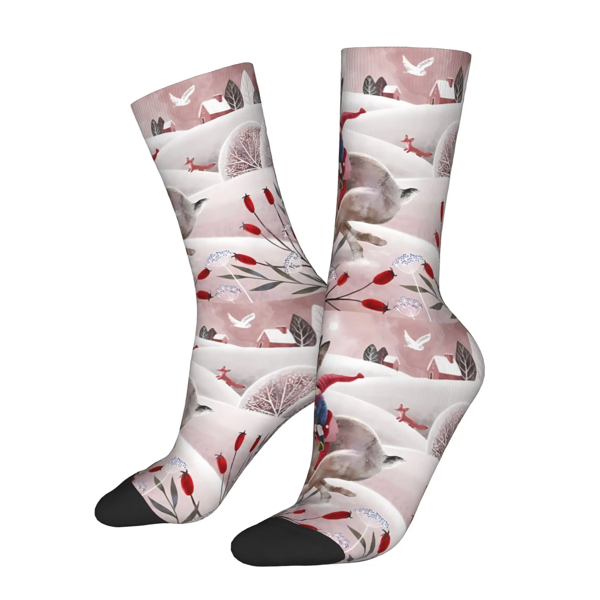 

Носки с изображением кролика и животных, мужские полиэстеровые носки