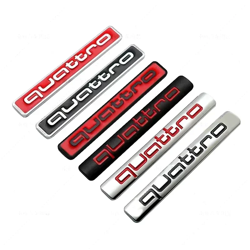 1Pcs Large Quattro Metal Sticker For Audi A3 A4 A5 A6 Q3 Q5 Q7 Four-Wheel Drive, Modified Rear Label Sticker Car