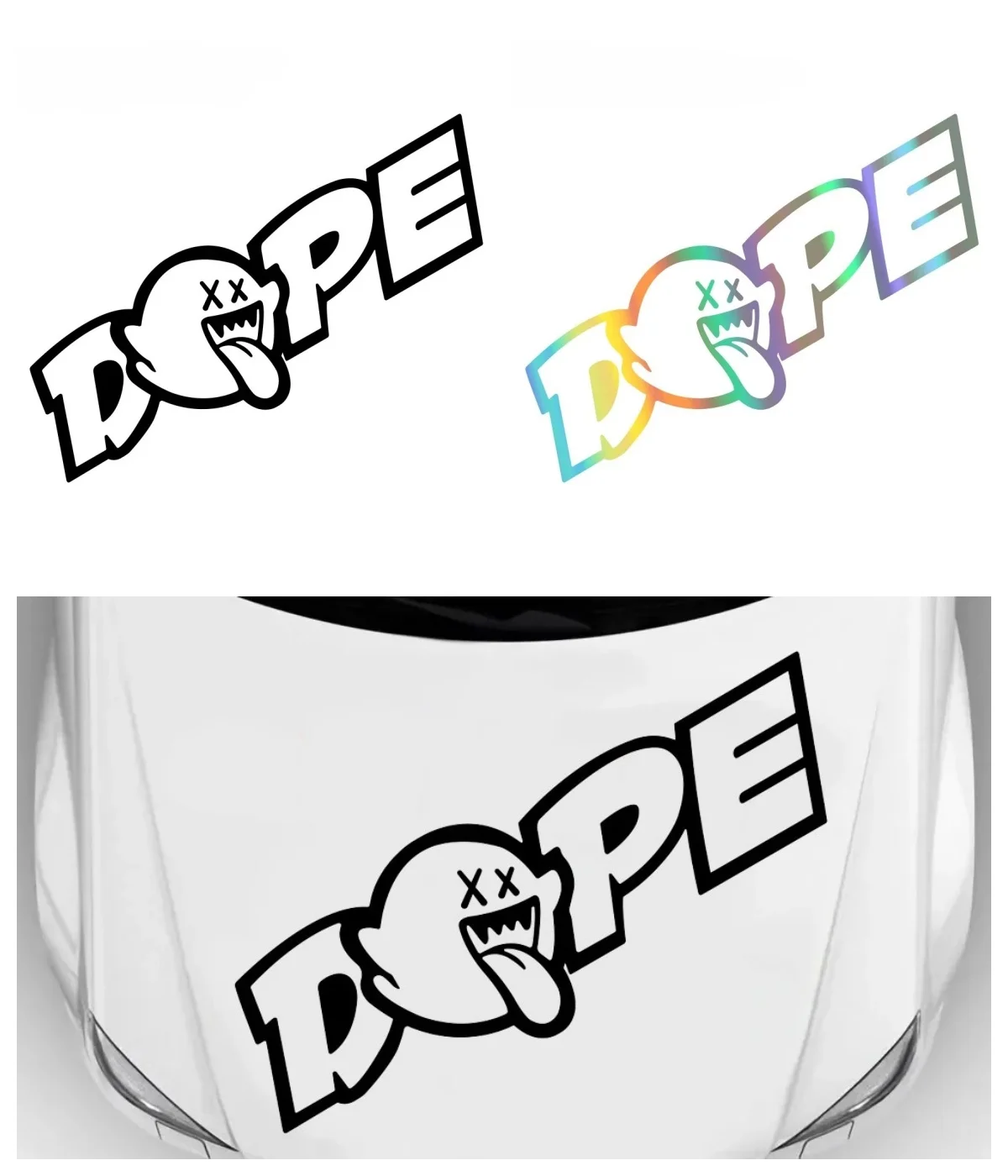 

Car Vinyl Decal DOPE Anime Ghost Sticker Waterproof Removable for Car Motorcycle Laptop Auto Body Decoration