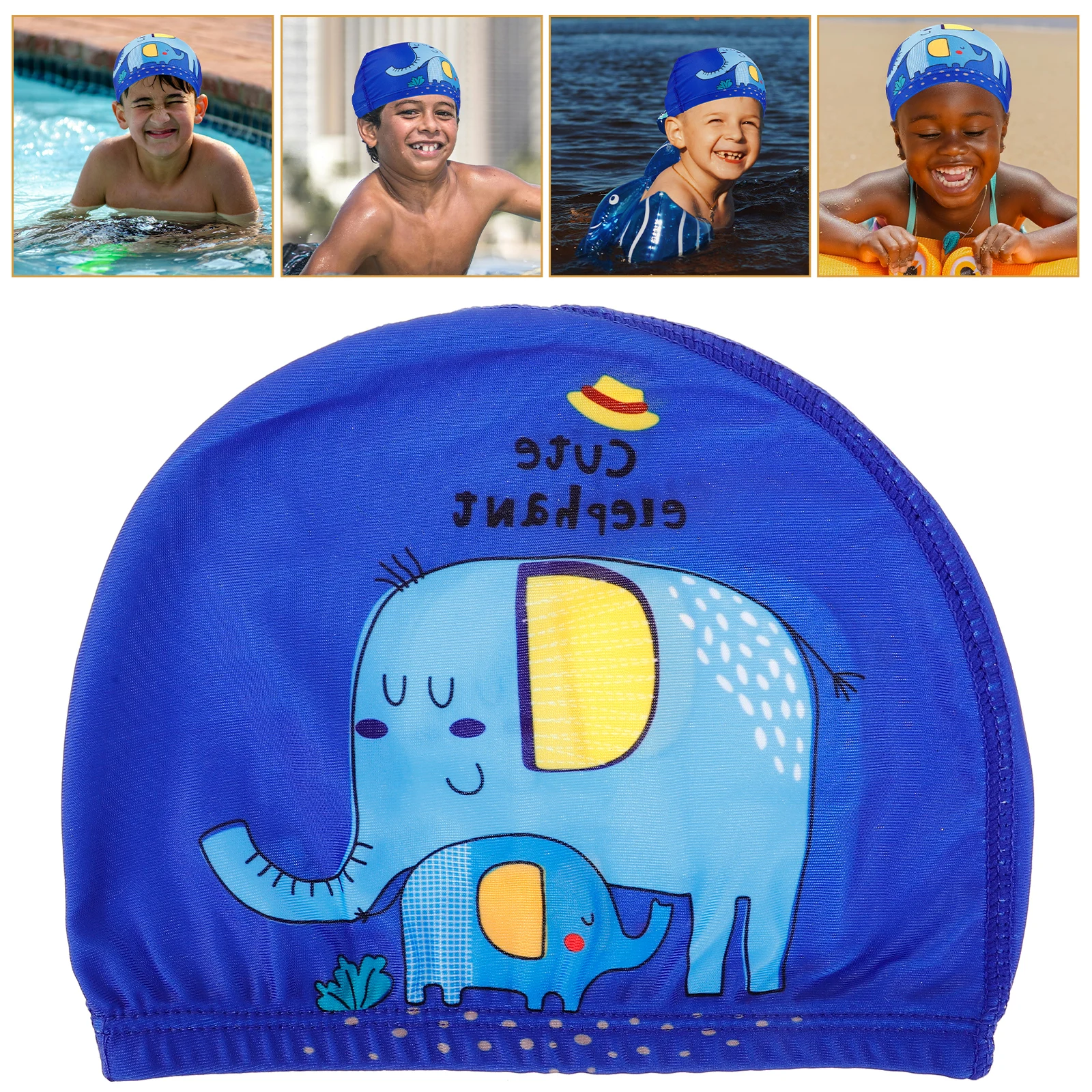 

Swimming Cap For Kids Comfortable Flexible Professional Unisex Nylon Anti-Skid Bathing Swim Hat Lightweight Durable Hair