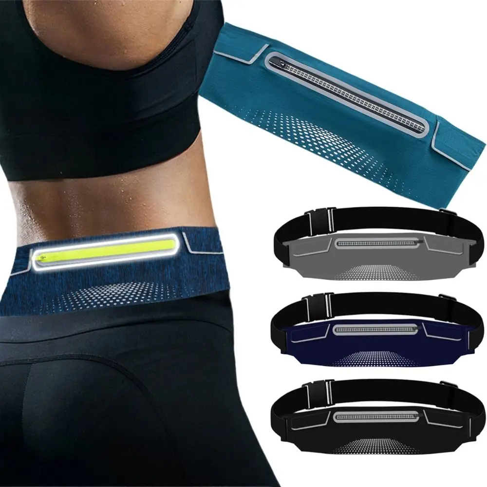 

New Seamless Invisible Slim Running Belt Water Bag Reflective Fanny Pack Elastic Waterproof Sports Belt Pouch for Unisex
