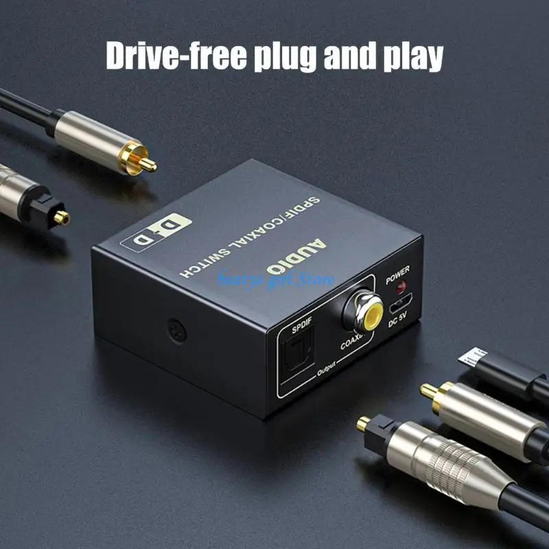 C7AB Digital Converters Coaxial to Optical Fiber Sound Decoders Loss Sync