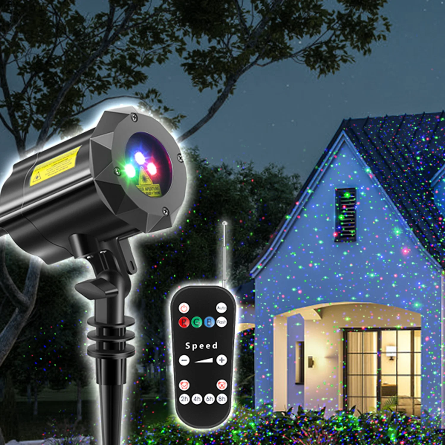 Classic Firefly LED Laser Projector Outdoor Christmas Lights for Garden Camping & Landscape Aluminum Body