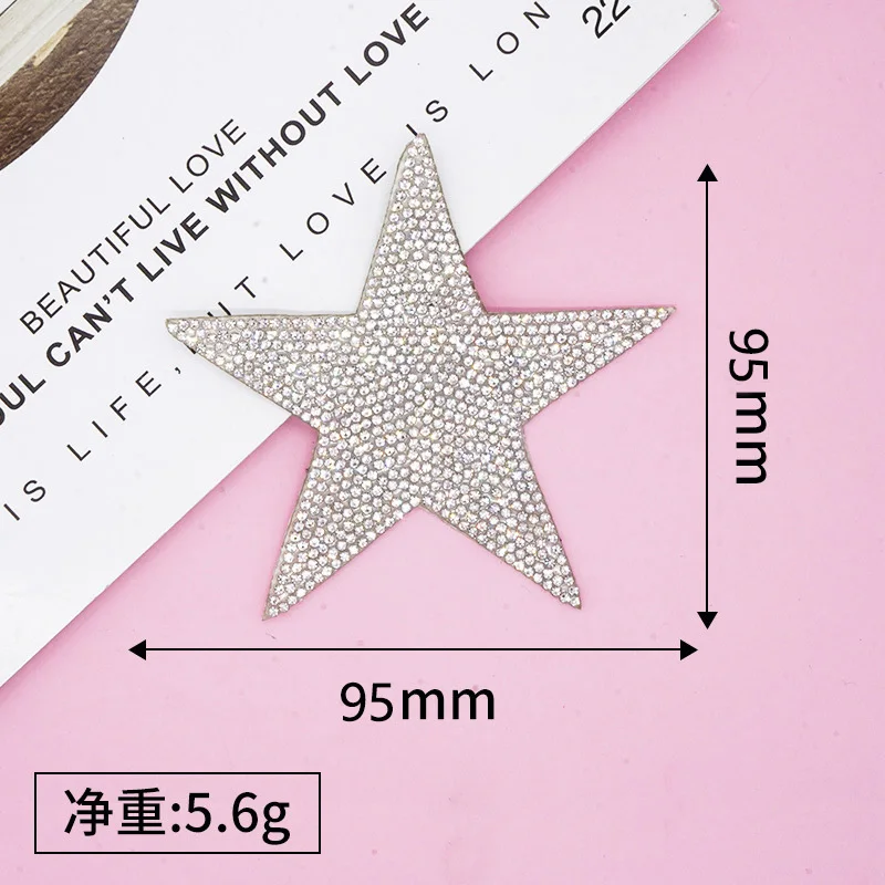 New 1pc Self-adhesive Glitter Rhinestone Star Crown Patches for Clothing No Need Iron on Clothes Shoe Jeans Small Badges Sticker