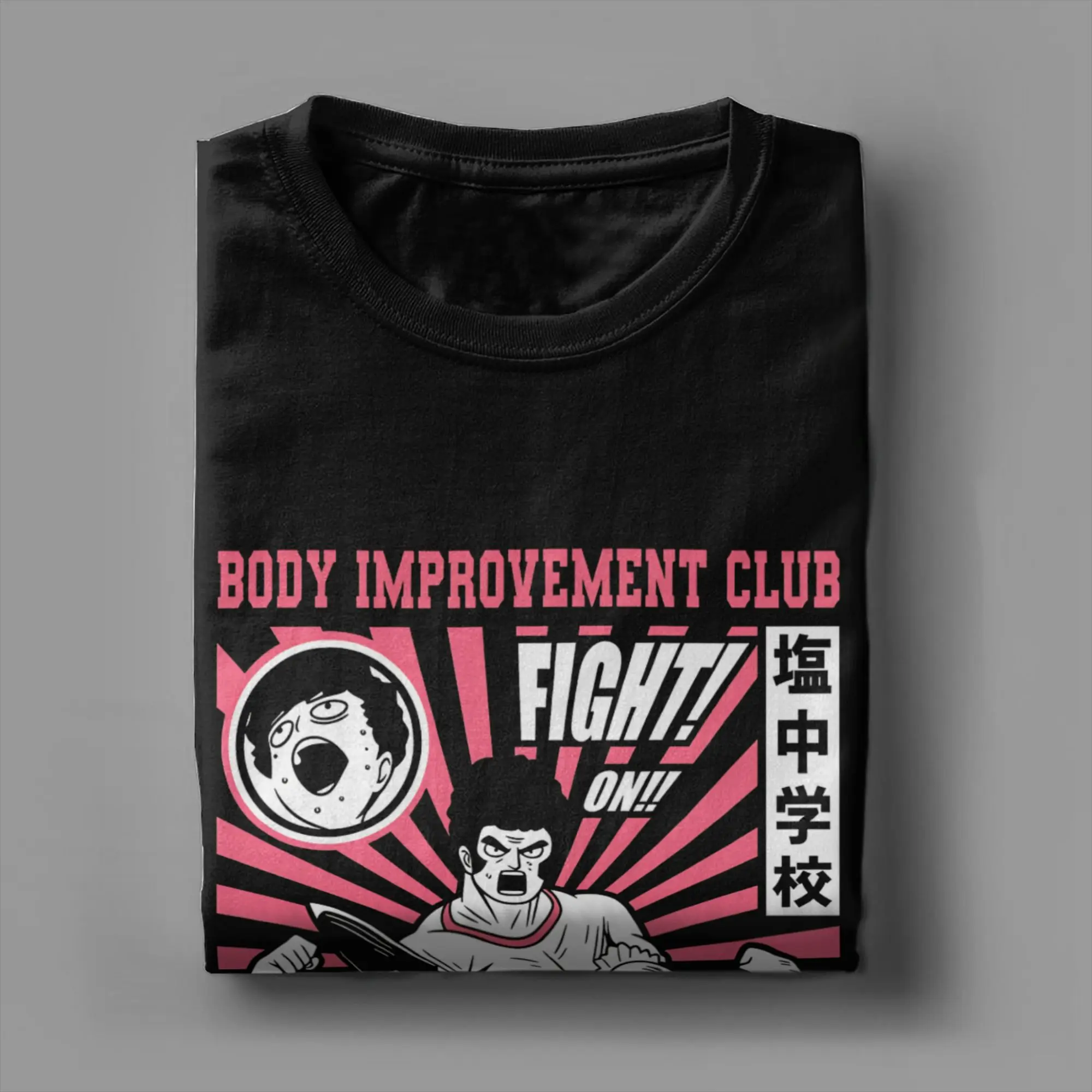 Mob Psycho 100 Club T-Shirt for Men  Crazy Pure Cotton Tee Shirt Round Neck Short Sleeve T Shirt Classic Clothing view 4
