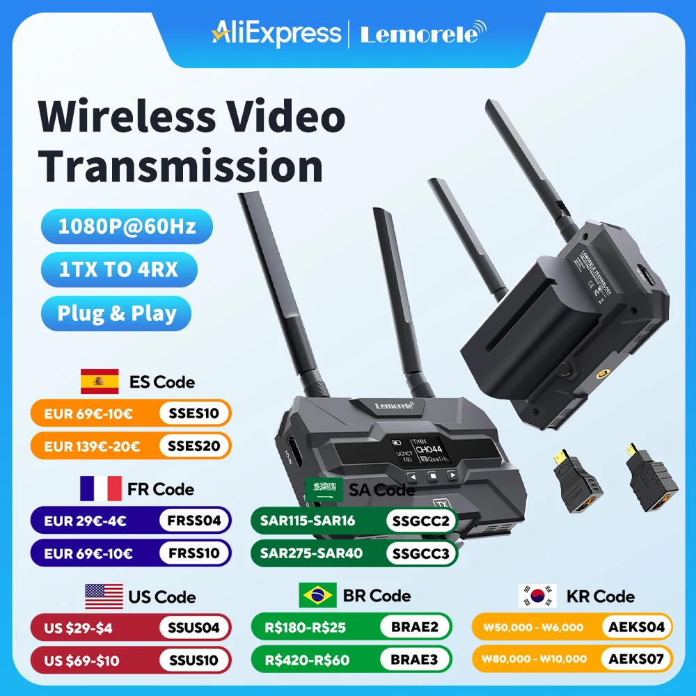 MORE-ワイヤレスHDMI送信機および受信機,エクステンダーキット,5.8GHz,バッテリー,カメラ,ライブ,PCからテレビへのサポート