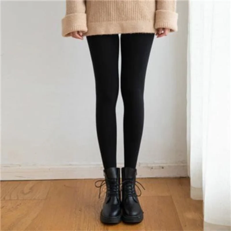 

Winter Leggings Velvet Casual Legging High Elastic Thicken Lady Warm Black Pants Skinny Stockings for Women E719