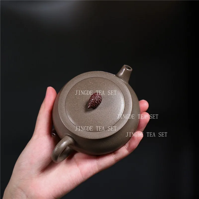 

170 мл Исин небольшой вместительный фиолетовый глиняный чайник Tianqing, грязевой чайник, сосновая шишка, чайник в китайском стиле, бытовой фильтр с шариковым отверстием