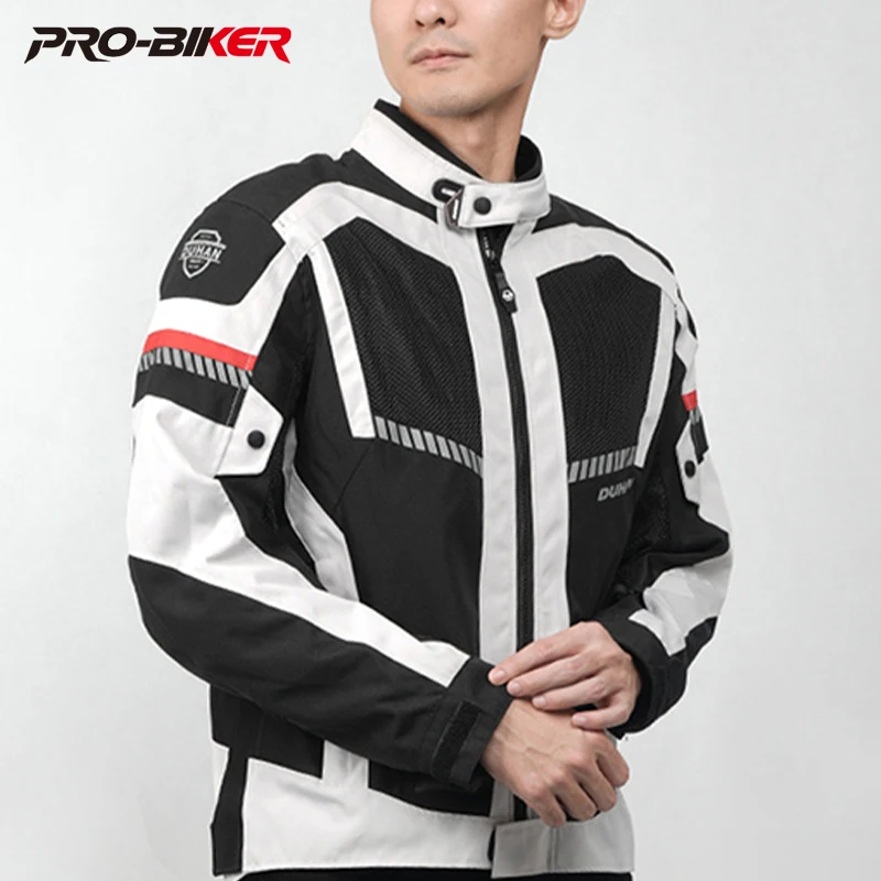 

Motorcycle Wear Slim Men's Motorcycle Clothes Fall Prevention Protection Motorcycle Riding Coat Breathable Soft Mesh For Summer
