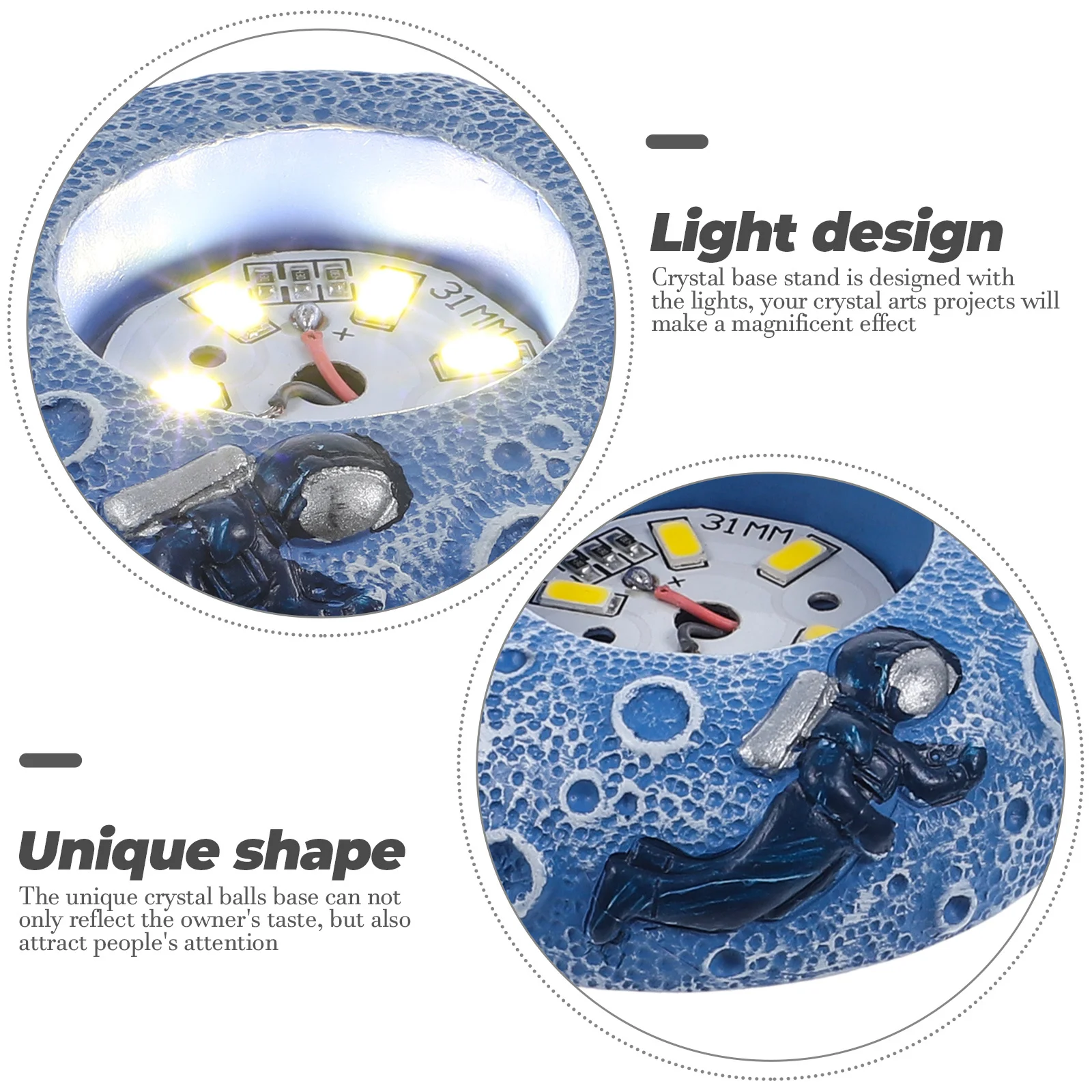 

Crystal Night Light Base Stand for Crystal Sphere Ball Display Lighted Stand for Glass Art Acrylic LED Base Holder