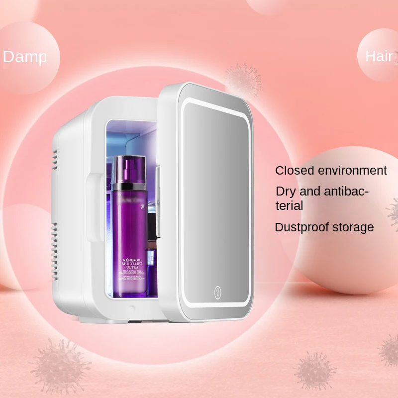 CX505 4L العناية بالبشرة ثلاجة صغيرة فندق سيارة ثلاجات صغيرة المحمولة مستحضرات التجميل ثلاجة تجميل صغيرة مع مرآة مصباح ليد