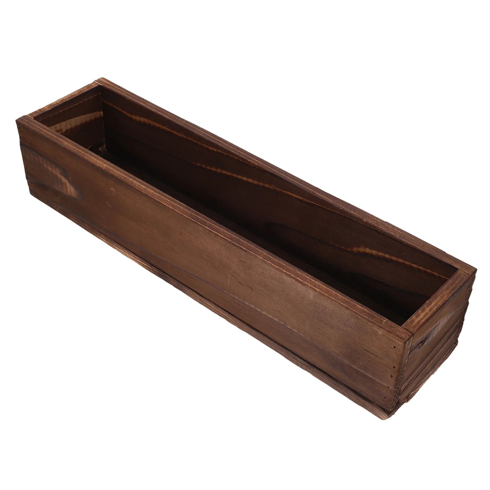 

Wooden Flower Pot Herb Planters Vase Vegetable Rectangle Indoor Plastic Brown Rectangular Narrow