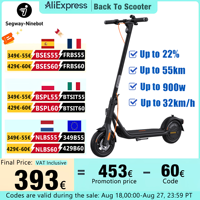 EU Stock Ninebot by Segway F2 PRO Smart Electric Scooter 450W Power 32km/h Max Speed 55km Long Range Kickscooter 35mm Suspension