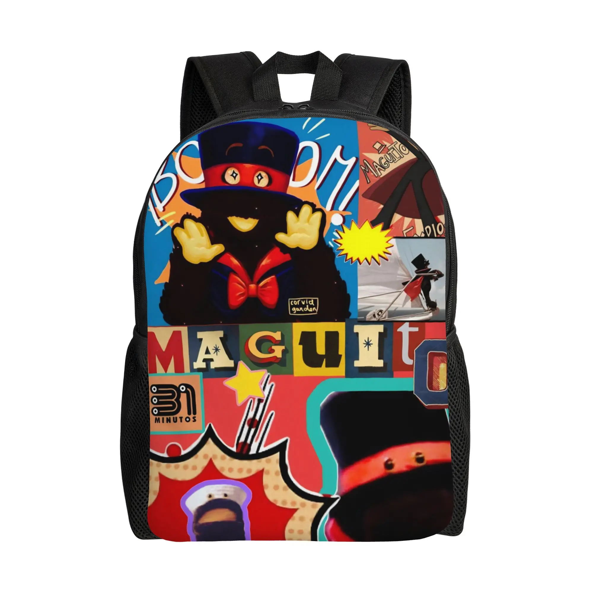 

Рюкзак повседневный 31 Minutos Chilean Cartoon, прочный, для студентов и работы, Dante Torobolino, для мужчин и женщин, для ноутбука, холщовый