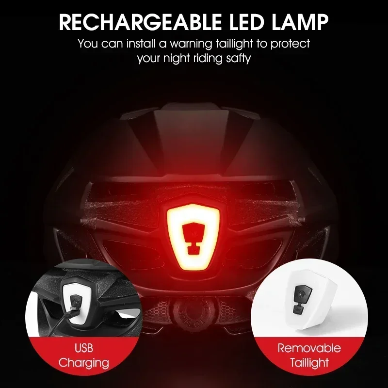 غرب ركوب الدراجات خوذة دراجة مع ضوء الذيل MTB الدراجات الرجال النساء نظارات خوذة الطريق الدراجة مصبوب بشكل متكامل المعدات قبعة السلامة