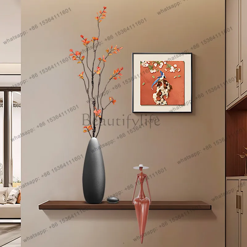 Medieval wabi-sabi wind entrance comes and goes vase ornament TV cabinet