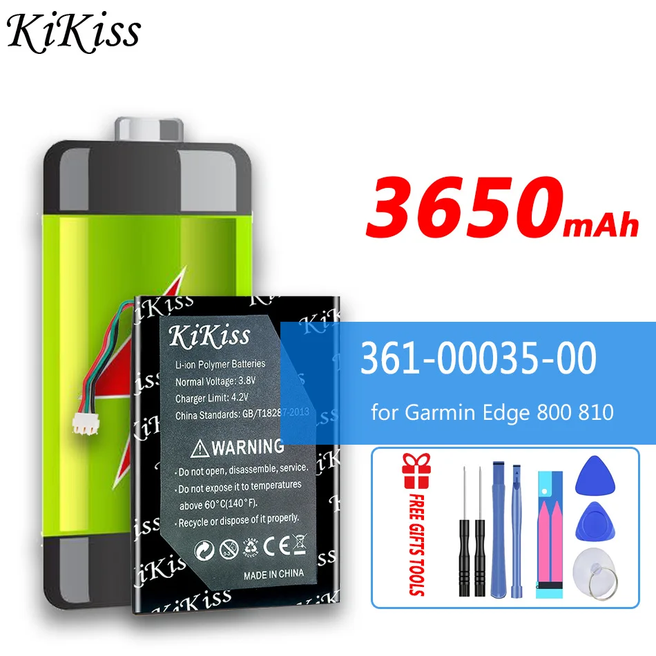 3650mAh KiKiss Powerful Battery 361-00035 00 For Garmin Edge 800 810 361-00035-00 361-00035-07 361-00035-03