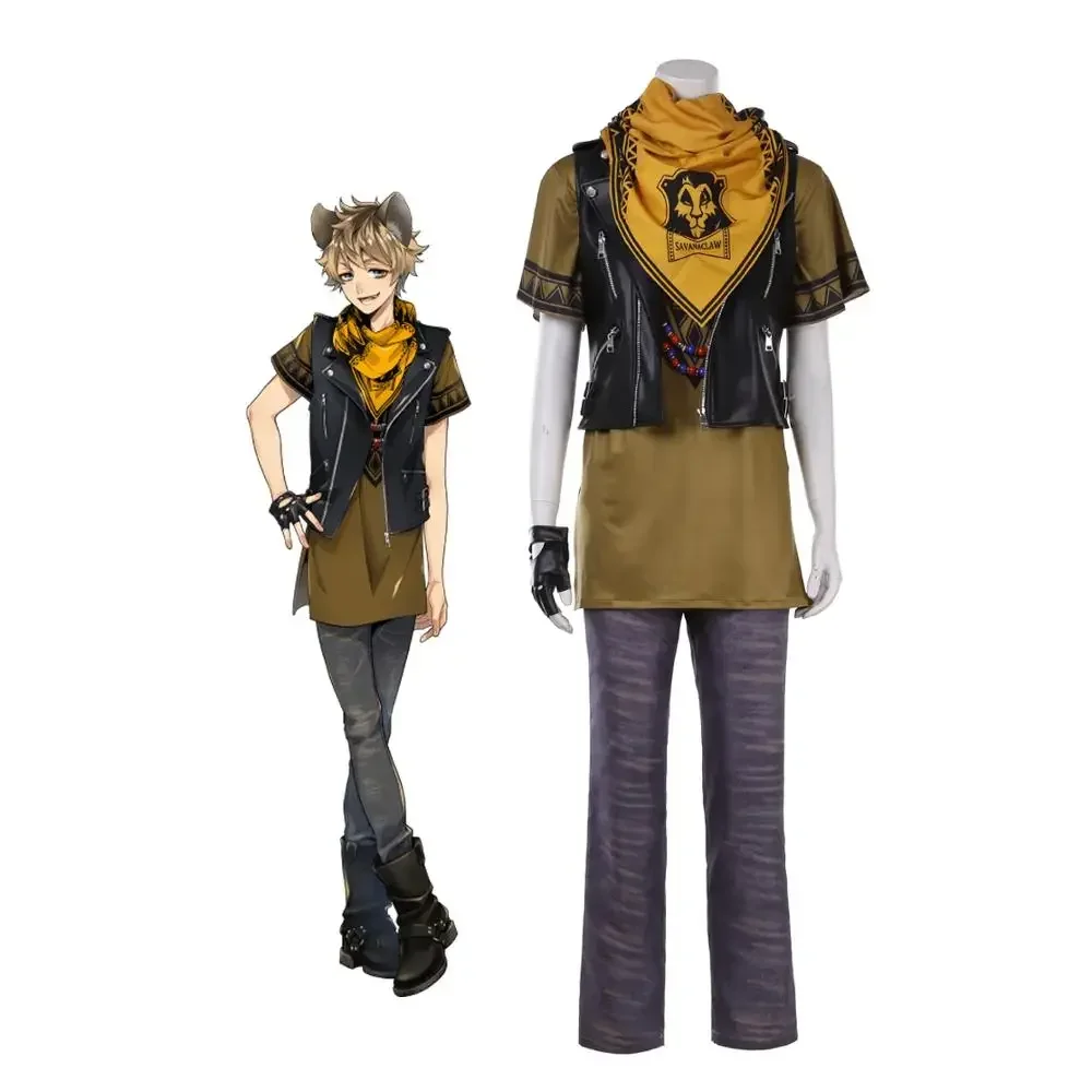 

Twisted Wonderland Savanaclaw Ruggie Bucchi Cosplay Costume Custom Size Anime Outfit