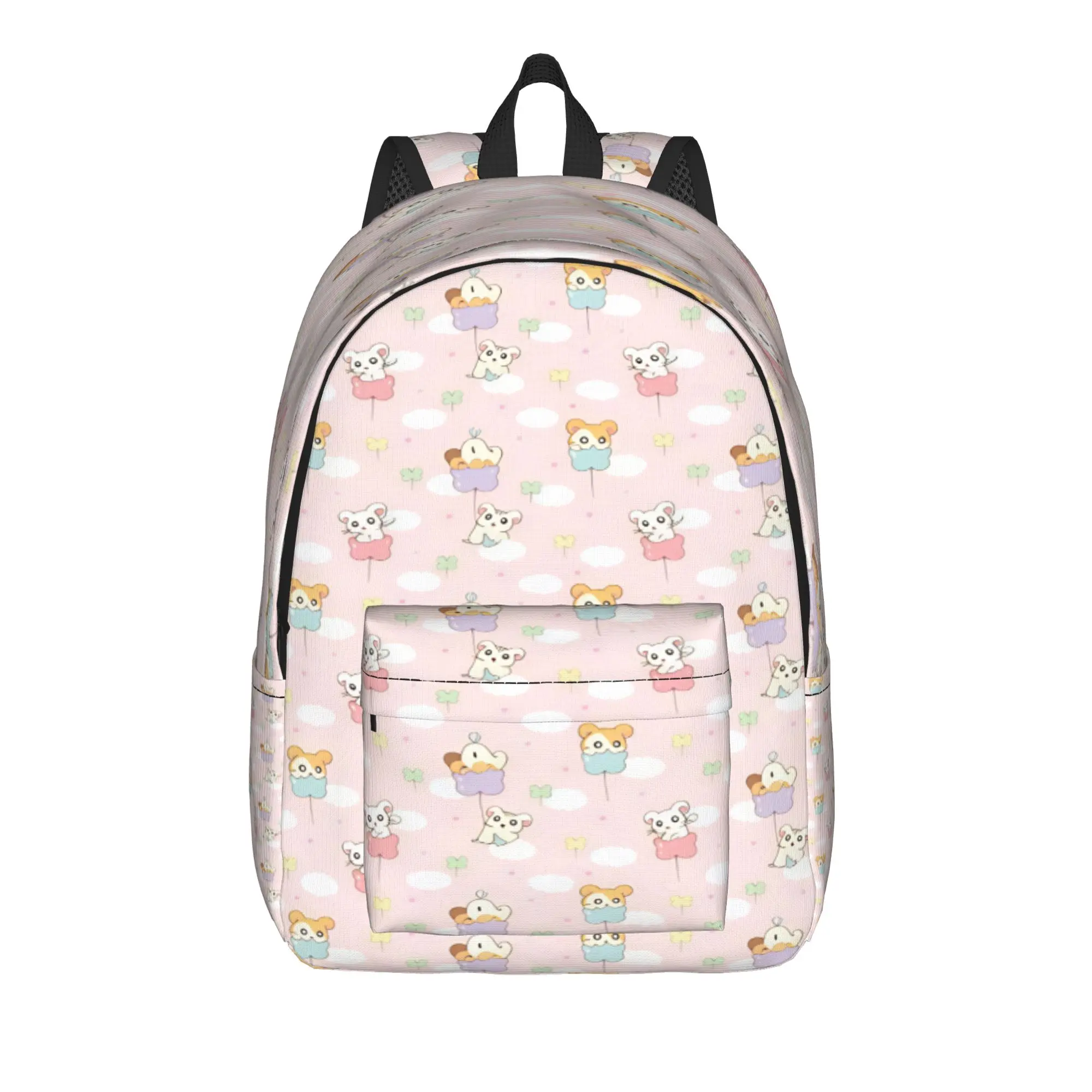 Hamutaro Backpack  Fun Backpacks Boy Girl Outdoor Lightweight High School Bags Custom Rucksack