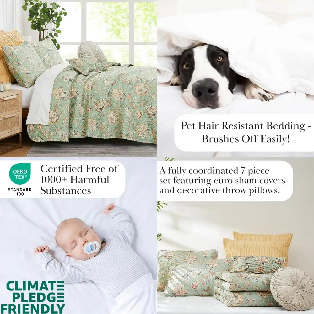 5-Piece Oversized Twin Quilt Set with Pillow Shams and Throw Pillows for Comfortable Living