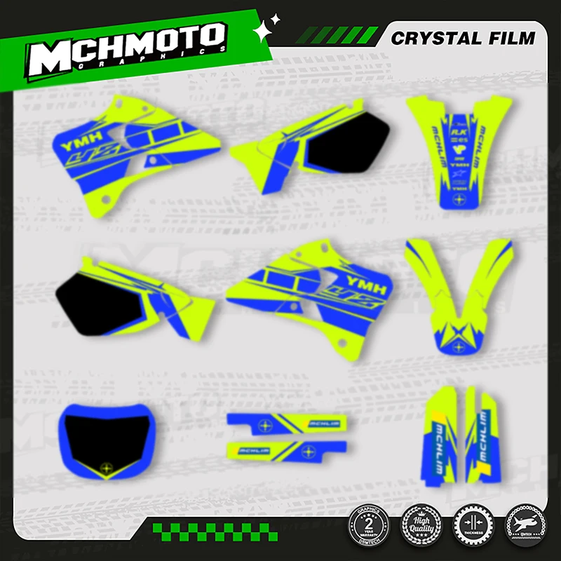 

MCHMFG Custom Team Motocycle Graphics Decal Stickers Kits For YAMAHA YZ250 YZ 125 250 1996-2001 YZ125 Number Name Custom