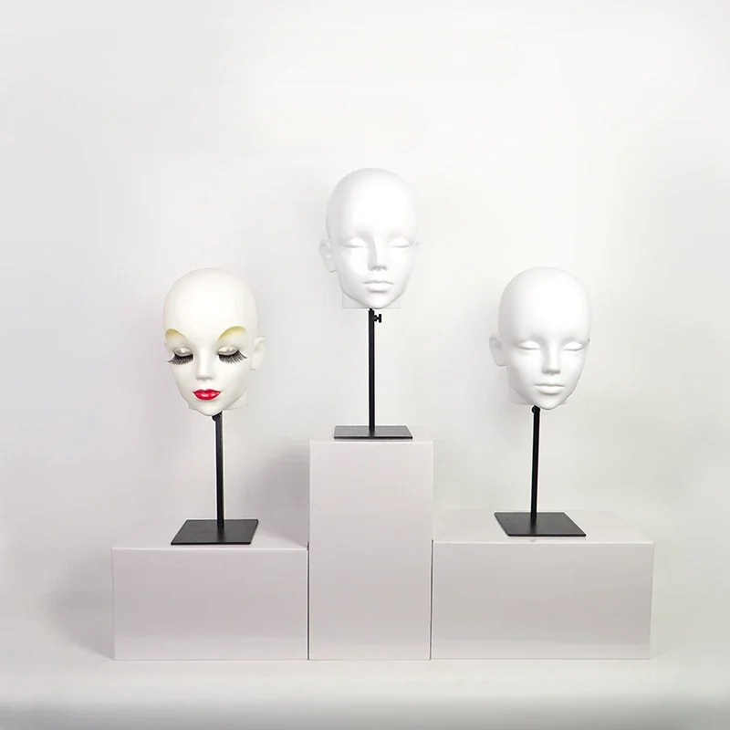 

Professional Male and Female Mannequin Head Model with Stand for Wigs Display and Headwear Showcase Manikin Head Prop