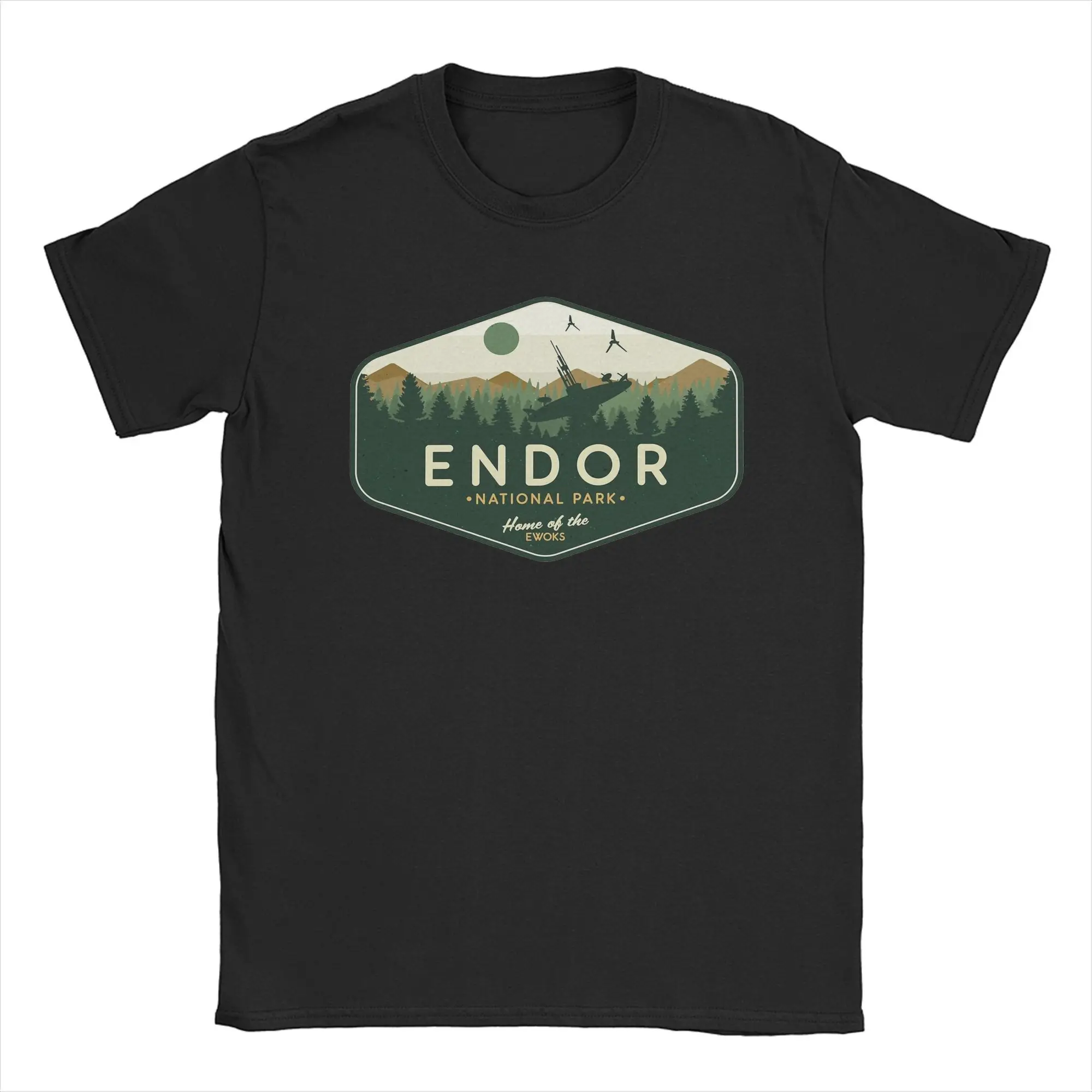 Endor National Park Home of the Ewoks T-Shirt Men  Leisure 100% Cotton Tee Shirt Short Sleeve T Shirt Summer Clothes